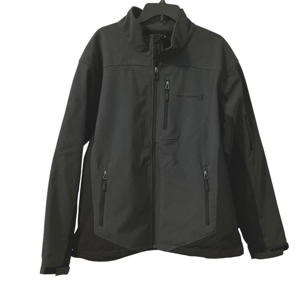 Free Country Soft Shell Mens Jacket XX Large Dark Gray Black‎ Water Resistant